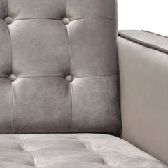 Diamond Sofa Juniper Tufted Chair in Champagne Grey Velvet