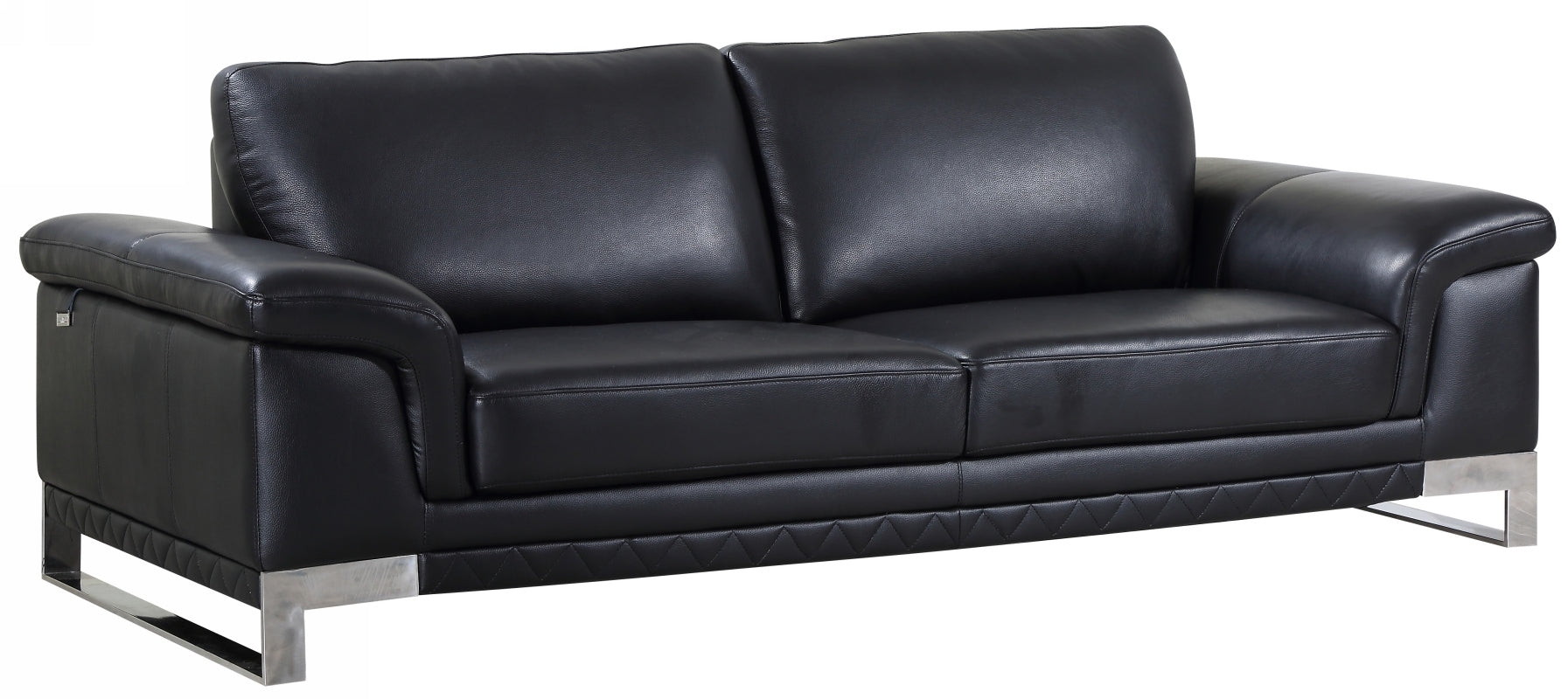 Homeroots 32" Lovely Black Leather Sofa