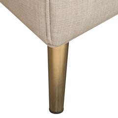 Diamond Sofa Ava Sofa in Sand Linen Fabric  with Gold Leg