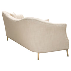 Diamond Sofa Ava Sofa in Sand Linen Fabric  with Gold Leg