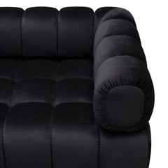 Diamond Sofa Image Low Profile Chair in Black Velvet with Brushed Gold Base