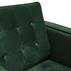 Diamond Sofa Juniper Tufted Chair in Hunter Green Velvet