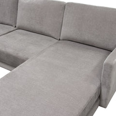 Diamond Sofa Kelsey Reversible Chaise Sectional in Grey Fabric