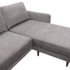Diamond Sofa Kelsey Reversible Chaise Sectional in Grey Fabric