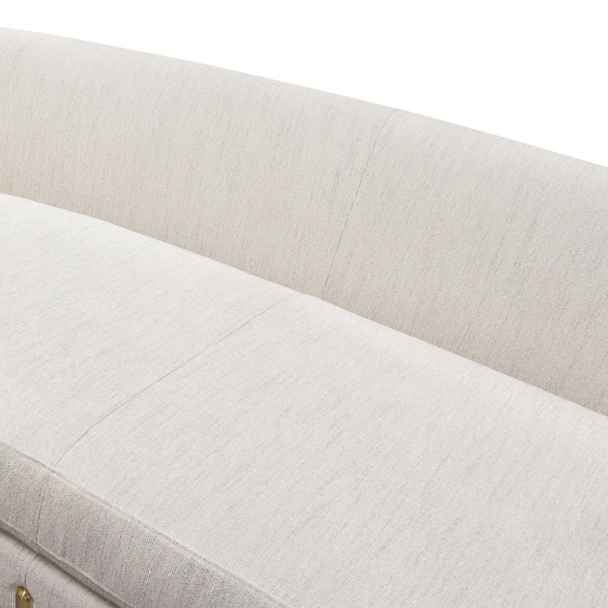 Diamond Sofa Lane Sofa in Light Cream Fabric with Gold Metal Legs