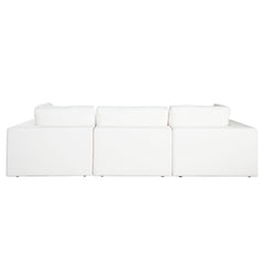 Diamond Sofa Muse 4pc Modular Reversible Chaise Sectional In Mist White Performance Fabric