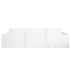 Diamond Sofa Muse 4pc Modular Reversible Chaise Sectional In Mist White Performance Fabric