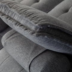 Diamond Sofa The Platform Square Lounger Grey Polyester Fabric