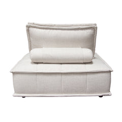 Diamond Sofa The Platform Square Lounger Light Sand Polyester Fabric