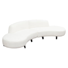 Diamond Sofa The Vesper Curved Modular Collection 2pc Modular Curved Armless Chaise