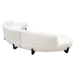 Diamond Sofa The Vesper Curved Modular Collection 3pc Modular Curved Armless Sofa and 2 Chaise